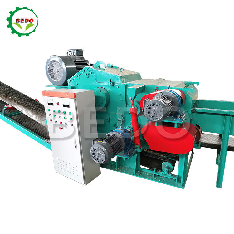 590rpm इलेक्ट्रिक फॉरेस्ट्री वुड चिपर स्क्रैडर मशीन ड्रम टाइप वुड चॉपर उपकरण