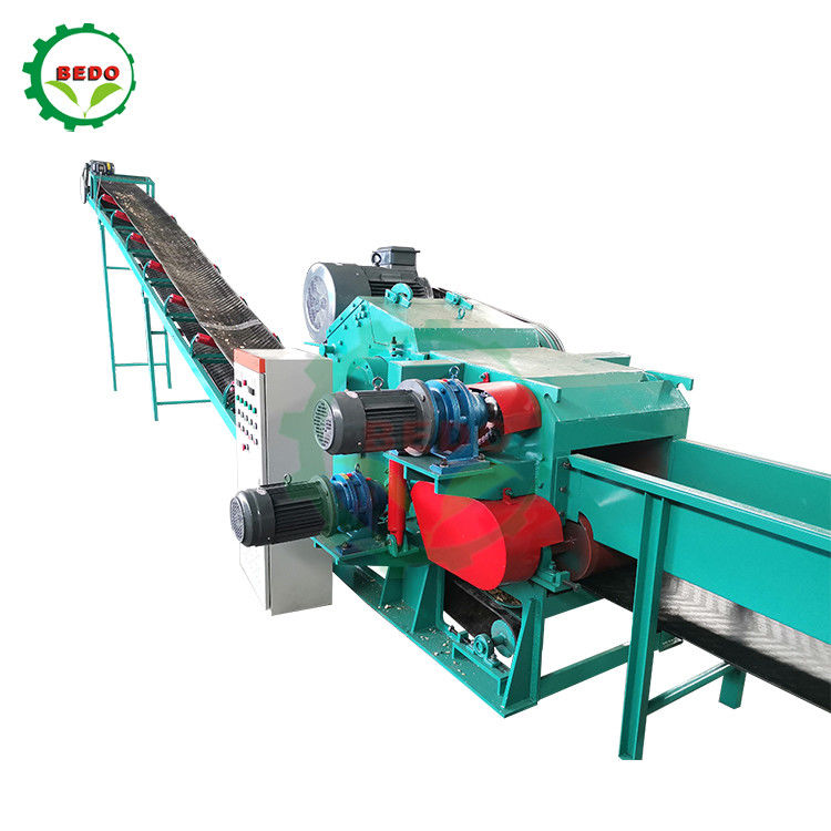 590rpm इलेक्ट्रिक फॉरेस्ट्री वुड चिपर स्क्रैडर मशीन ड्रम टाइप वुड चॉपर उपकरण