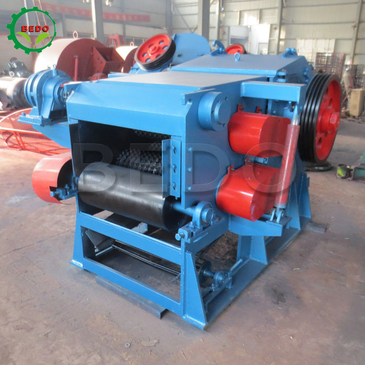 75kw इलेक्ट्रिक बैम्बू वुड चिपर मशीन 240x540mm इनलेट ड्रम टाइप श्रेडर उपकरण