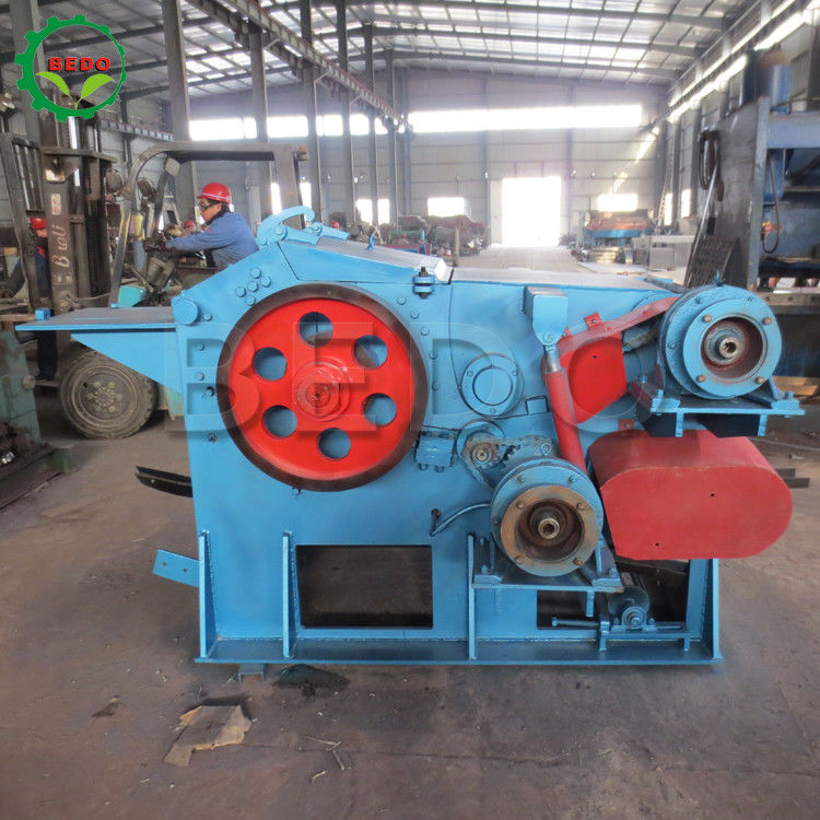 75kw इलेक्ट्रिक बैम्बू वुड चिपर मशीन 240x540mm इनलेट ड्रम टाइप श्रेडर उपकरण