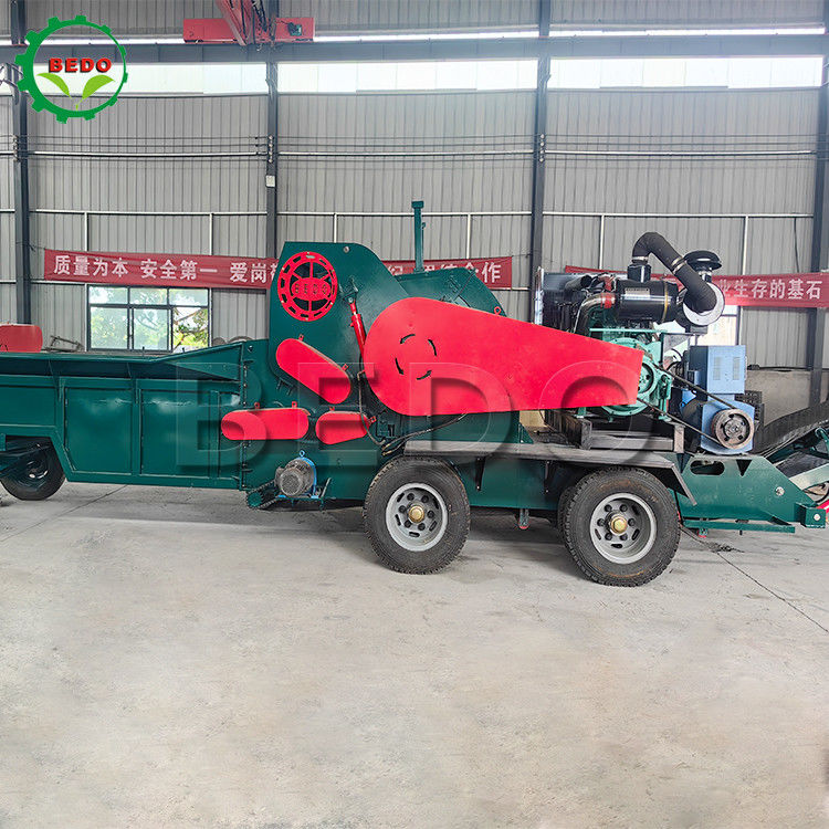 Heavy Duty Wood Branch Farm Crusher Machine With 50kw Generator And 10 Blades