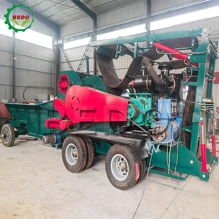 Heavy Duty Wood Branch Farm Crusher Machine With 50kw Generator And 10 Blades