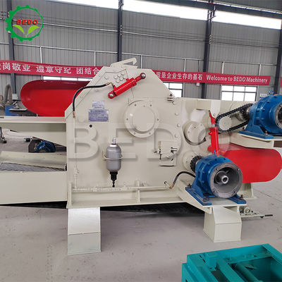 भारी शुल्क कचरा पेड़ शाखा ड्रम लकड़ी चिपर मशीन 110KW