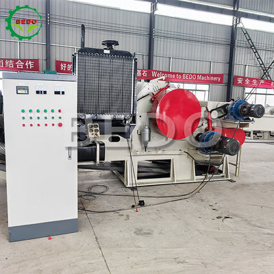 भारी शुल्क कचरा पेड़ शाखा ड्रम लकड़ी चिपर मशीन 110KW