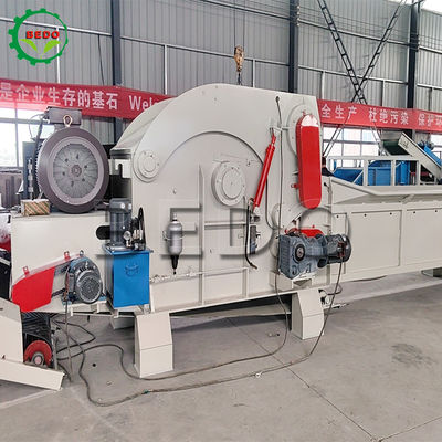 3KW 4KW Discharging Motor Power Wood Crusher Machine With 1000MM Width Feeder Size