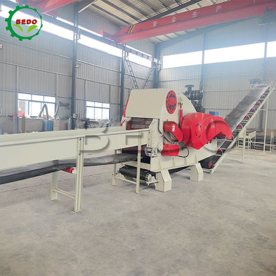 2pcs ब्लेड स्व-खाद्य लकड़ी चिपर मशीन सुचारू संचालन के लिए हाइड्रोलिक मोटर